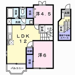 妻鹿駅 徒歩12分 2階の物件間取画像